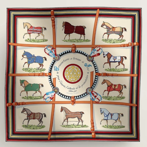 Hermes Accessories - HERMES COUVERTURES ET TENUES DE JOUR FOREVER SCARF 90 SILK TWILL